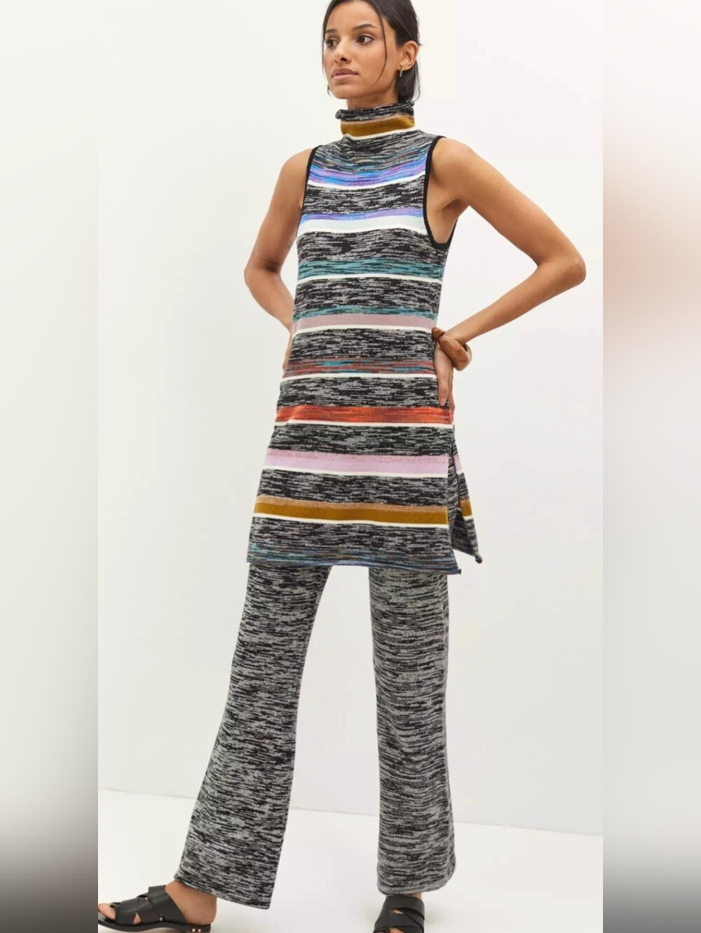 Anthropologie Multicolor Striped Knit Tunic. Size M. #SW